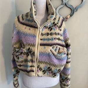 Cozy Multicolor Patterned Women's Hoodie